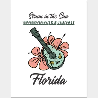 Ukulele Strum in the Sun Hallandale Beach, Florida Posters and Art